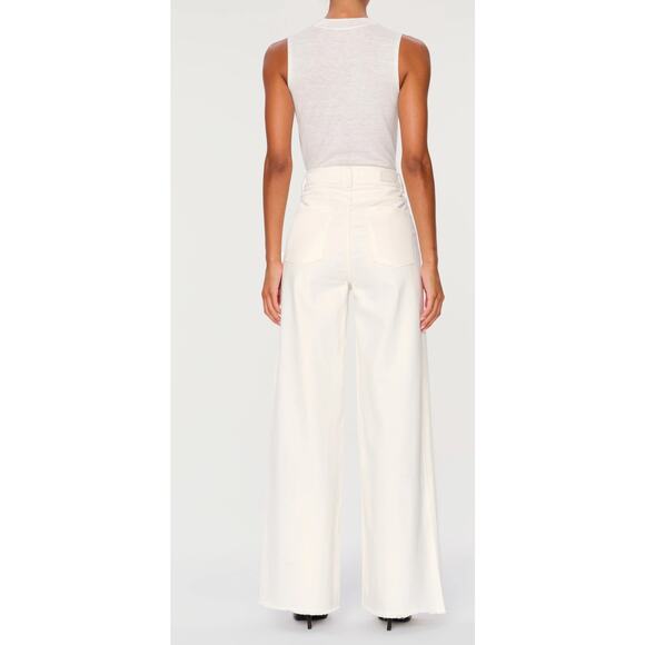 DL1961 Hepburn Wide Leg High Rise Vintage 33” in Eggshell Size 30 - Picture 3 of 12